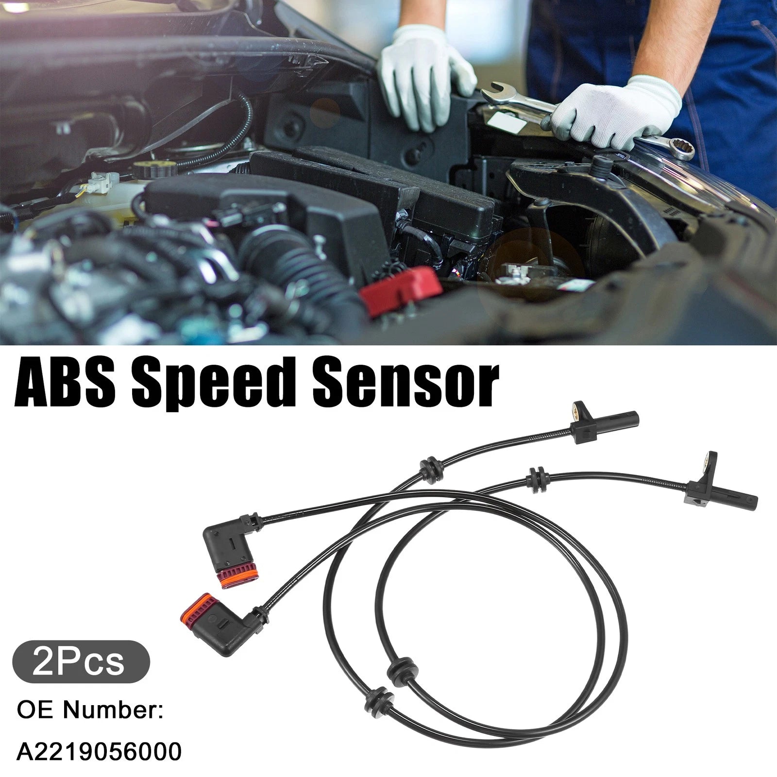 2pcs Rear Left Right ABS Sensor Replacement for Mercedes-Benz S63 AMG (2014–2017)