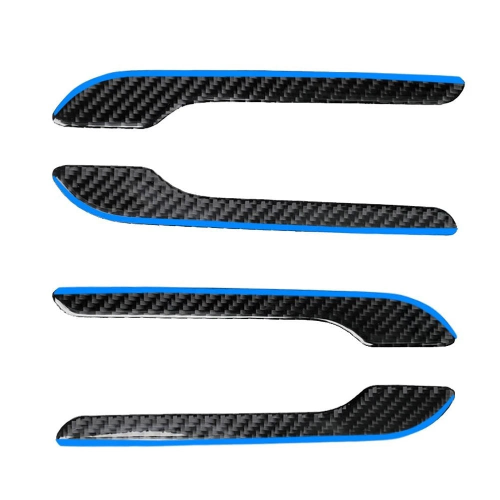 Set of 4 Carbon Fiber Door Handle Trim for Tesla Model 3 Y (2017–2021)