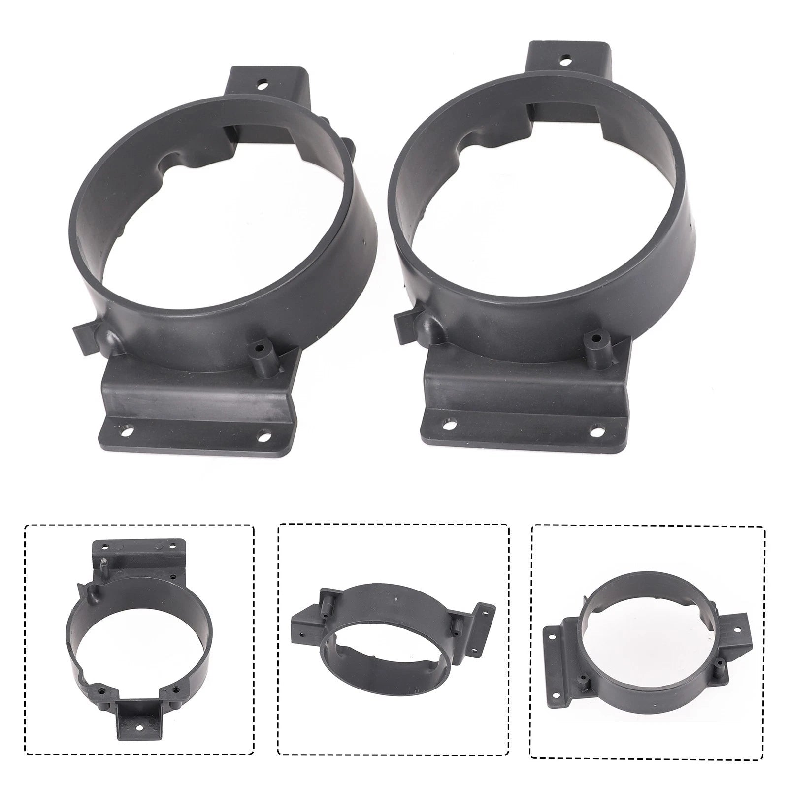 Fog Light Frame Set of 2 for Black ABS