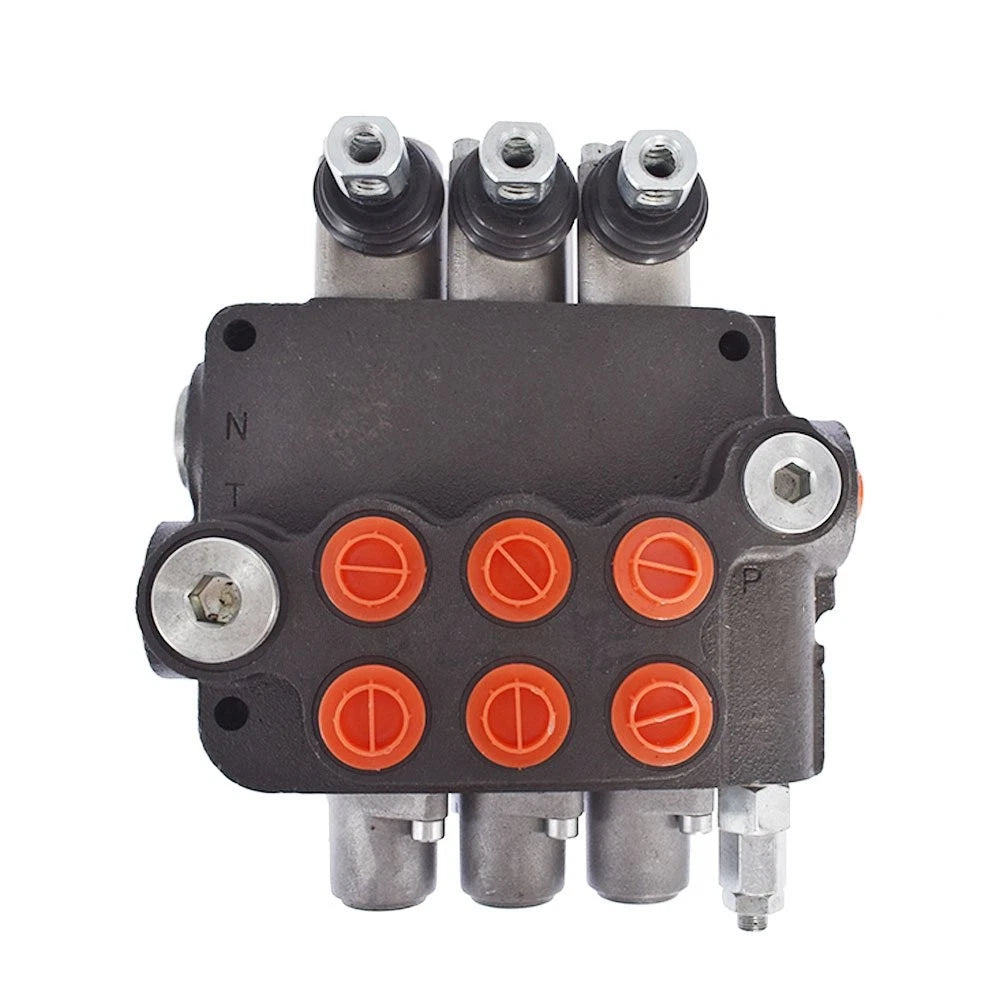 Hydraulic Monoblock Double Acting Control Valve 3 Spool for