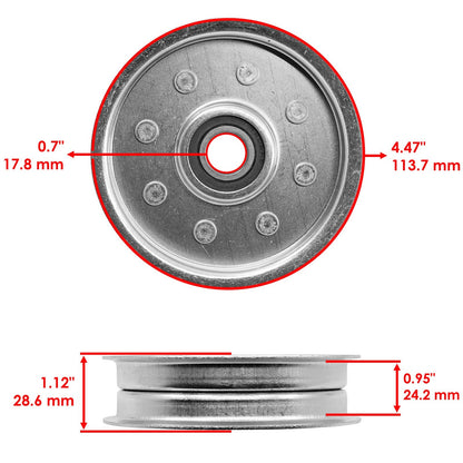 Deck Sheave and Arm Pulley for John Deere X394 X570 X580 X584 (48-60") (2012–2018)