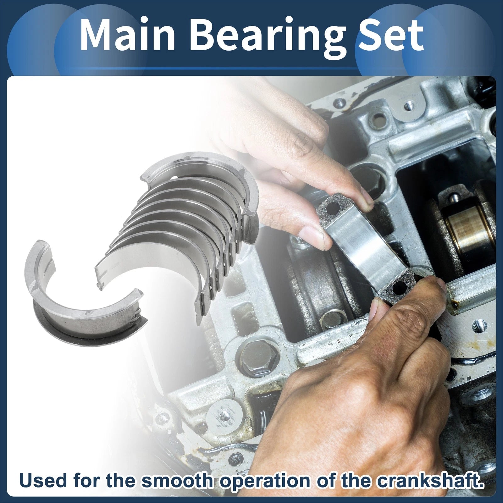 Main Bearing Set Replacement for Hyundai H1 2.5D (1997–2004)