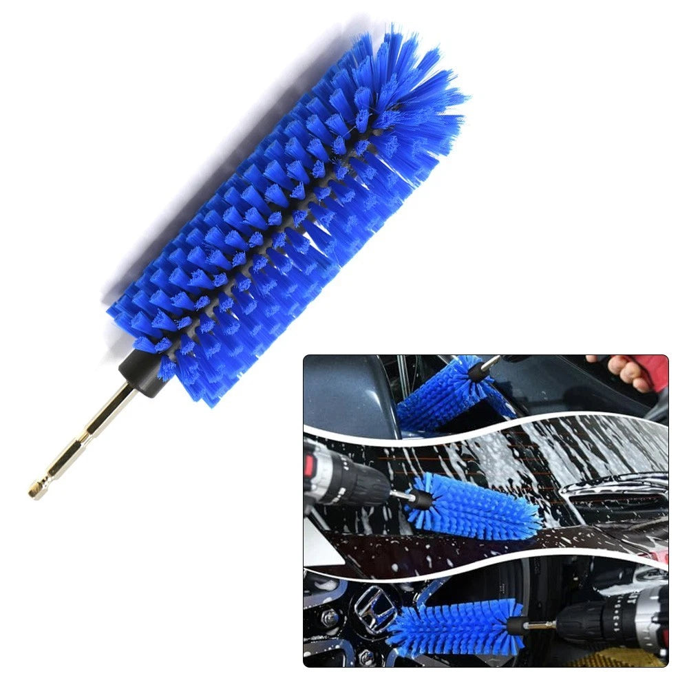 Blue Drill Brush for Car Rims and Engines (Efficient Cleaning Tool)