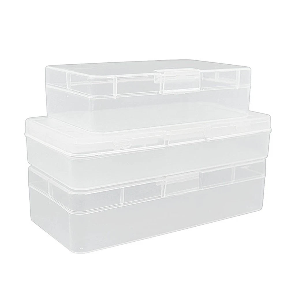 2X Transparent Jewelry Bead Storage Boxes Clear Organizer Container