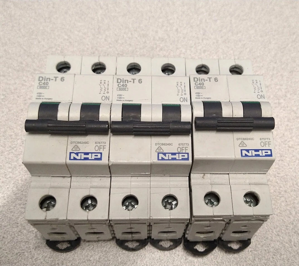 3X NHP Din-T 6 C40 110V Breaker Switch (6000)