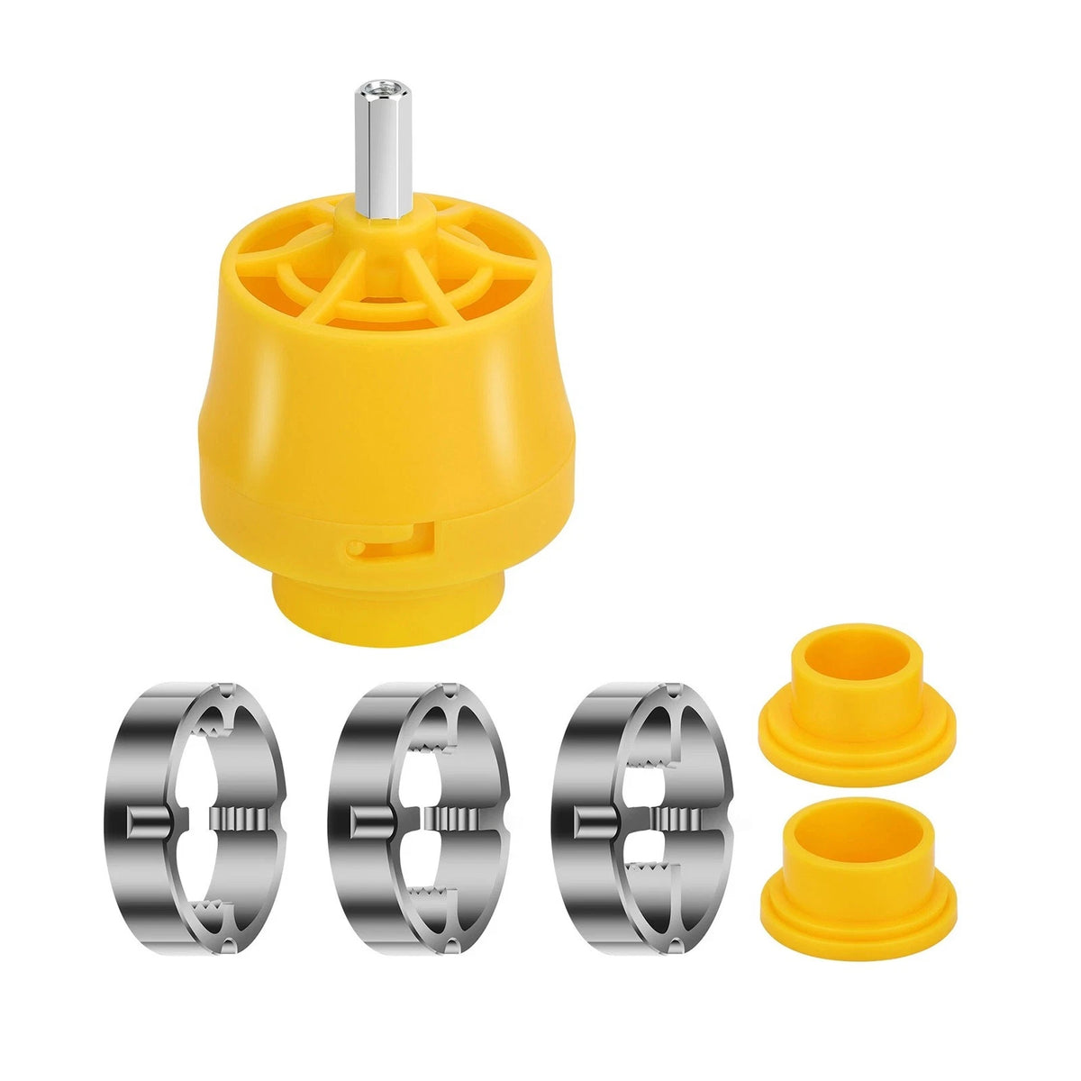 PVC Thread Maker Tool with 3 Dies for Electric Drill (5/16 Hex Shank)