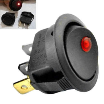 10PCS 2 Pin Red LED Rocker Switch for Car Marine Boat (12V)