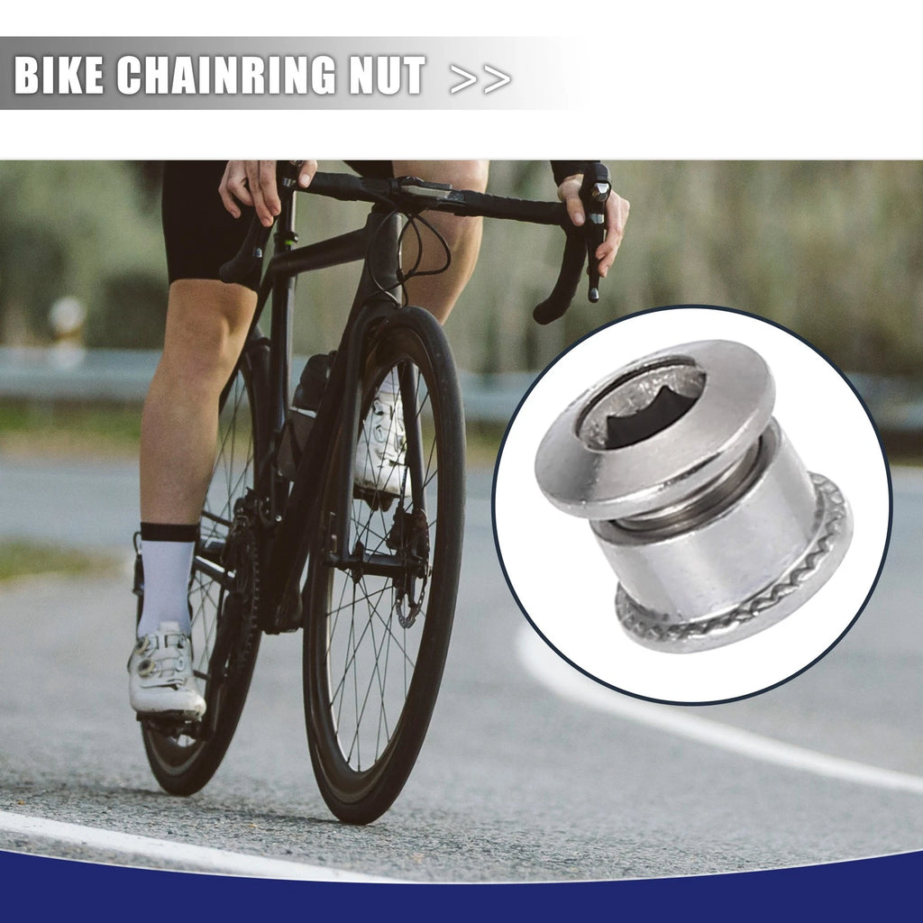 Chainring Nuts Steel Bicycle Chain Ring Bolts Universal Set for 5pcs (—)