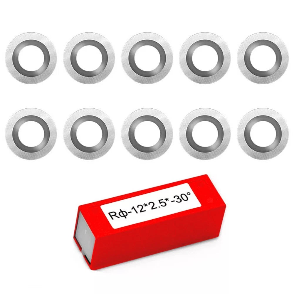 10 Pack Carbide Tip Cutting Inserts 12x2.5mm 30 Degree for Wood Turning