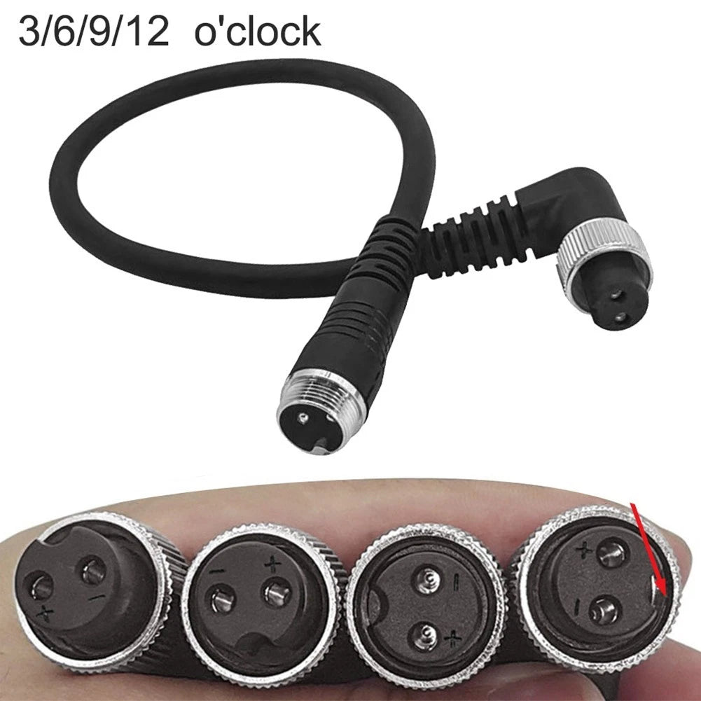 45cm Power Cable for DAIWA Fishing Reels with Elbow Connector