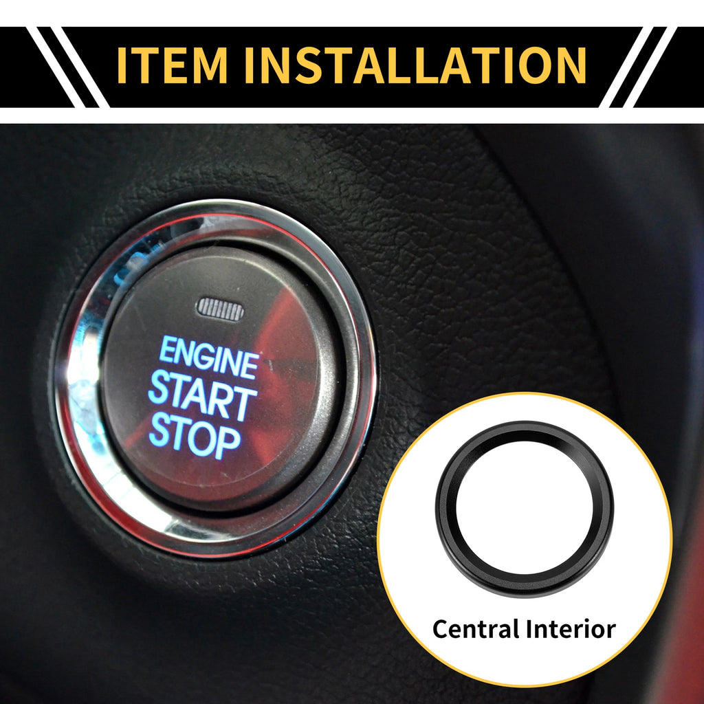 Engine Start Stop Button Switch Knob Cover Ring for Ford Maverick (2022)