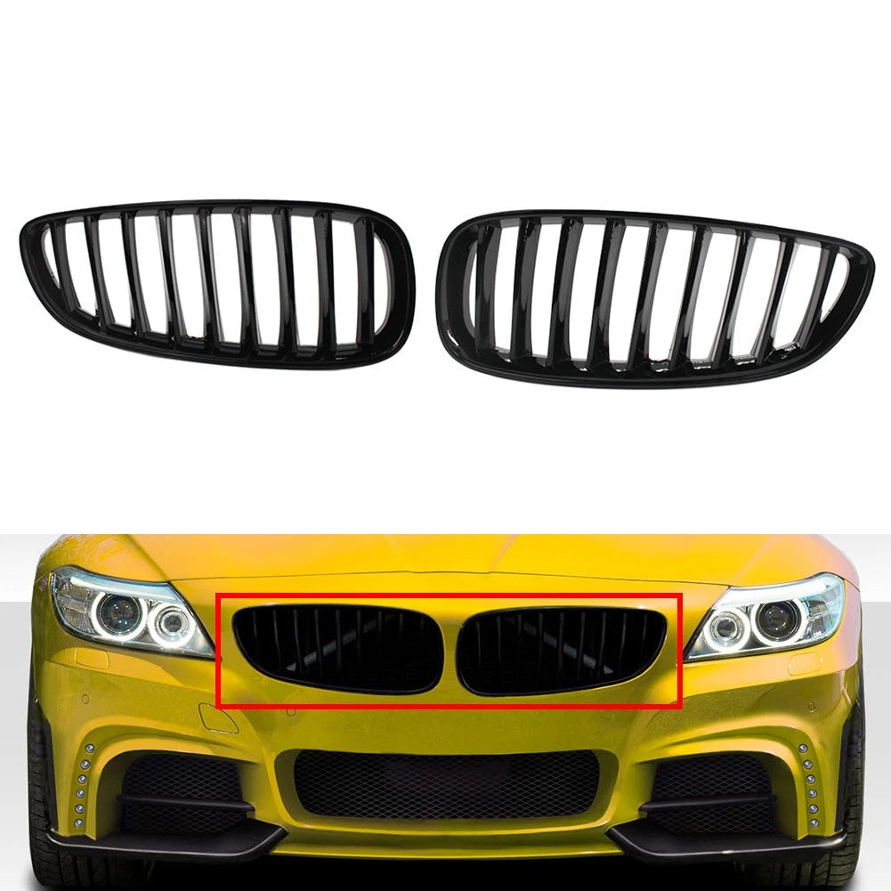 1 Pair Glossy Black Front Hood Kidney Grille for BMW Z4 E89 (2009–2016)