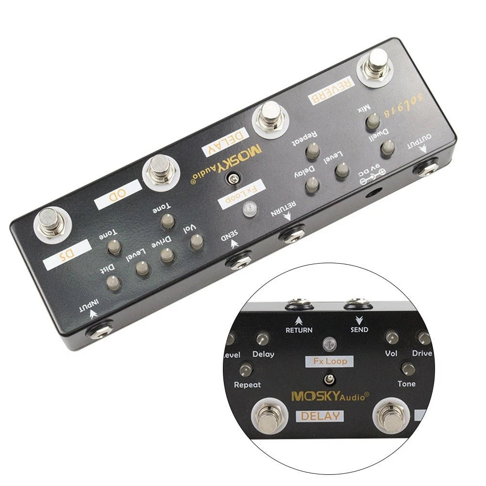 Multi-Effect Pedal Overdrive 5-in-1