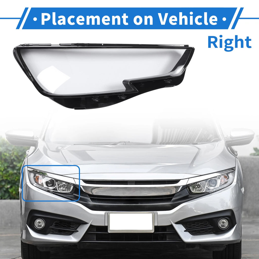 Front Right Headlight Lens Cover Replacement for Audi A4 (2016–2019)