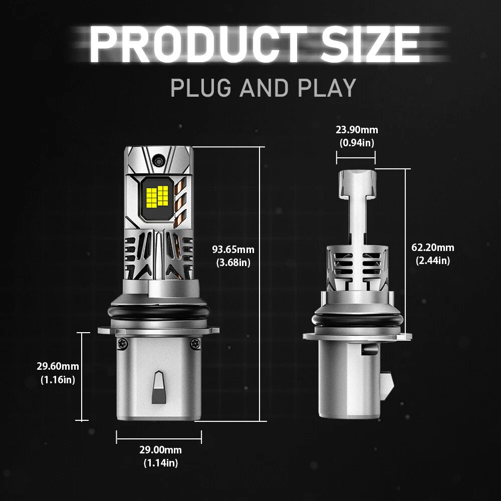 2X 9004 HB1 LED Headlight Bulbs for