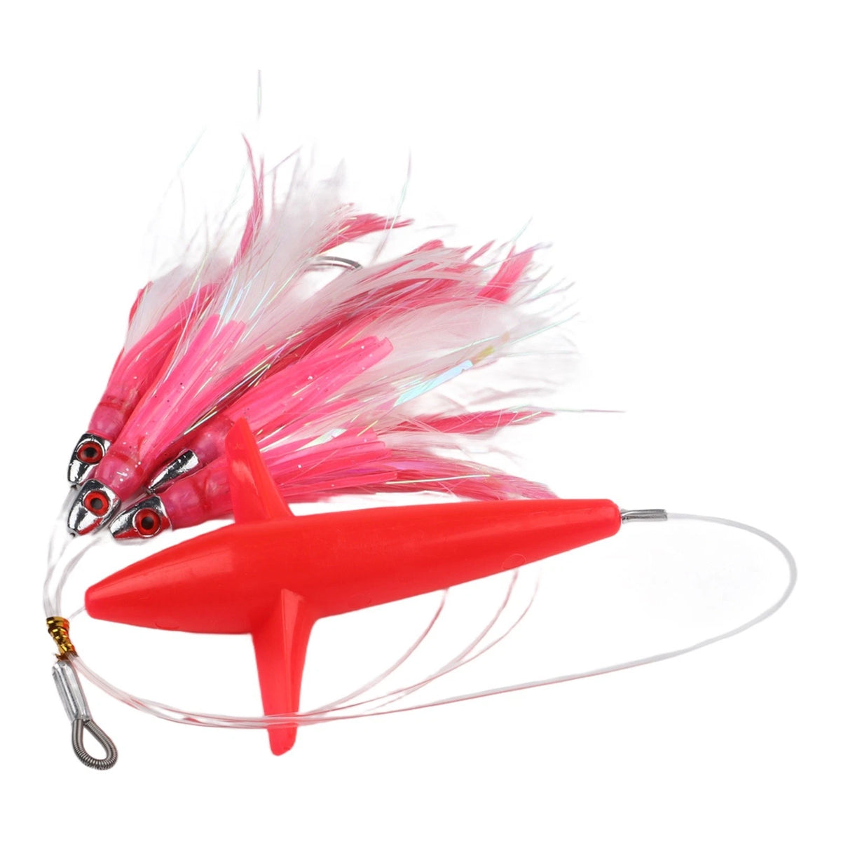 Feather Trolling Skirt Tuna Fishing Lure with UV Light Effect