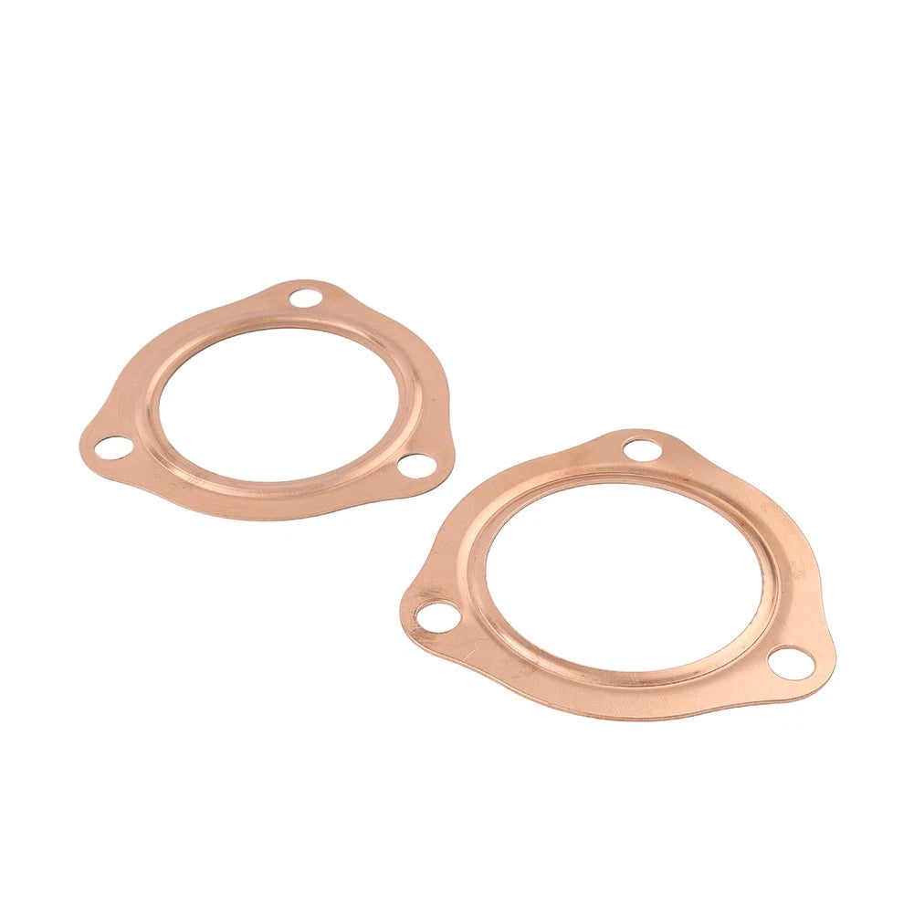 2X 2.5" Copper Header Pipe Collector Flange Gaskets for Chevy SBC BBC