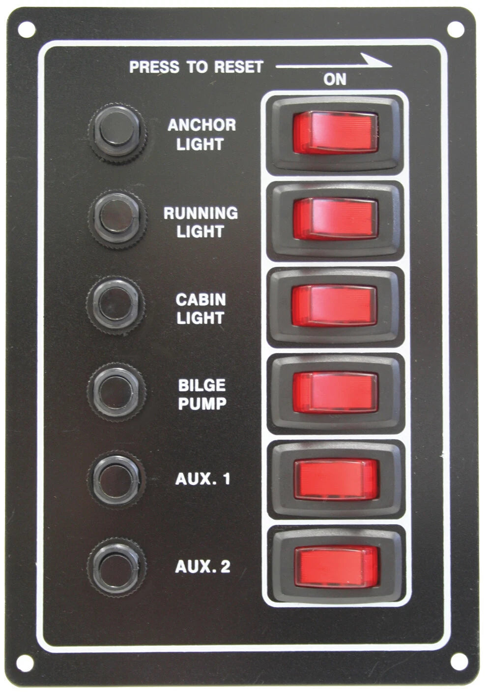 6 Switch Circuit Breaker Panel for Universal Applications (12V)