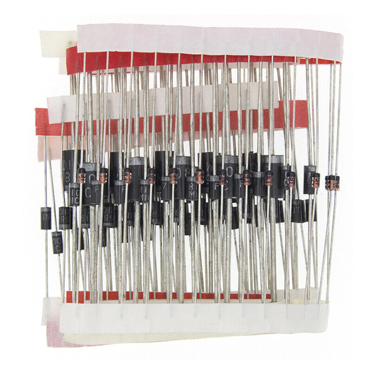 200PCS Schottky Diode Kit for Assorted Applications (1N4001, FR207, 1N4004, 1N4007)