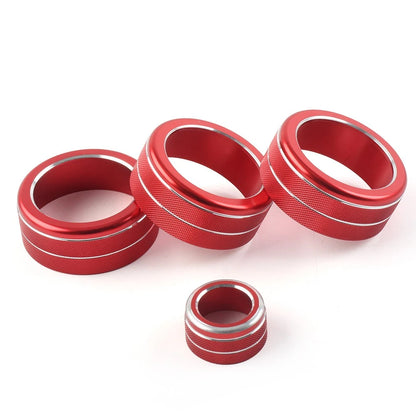 4X AC Climate Control Knob Ring Cover for Honda Civic 11th (2022–Present) Red