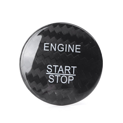 Carbon Fiber Engine Start Stop Button Sticker for Mercedes Benz E Class