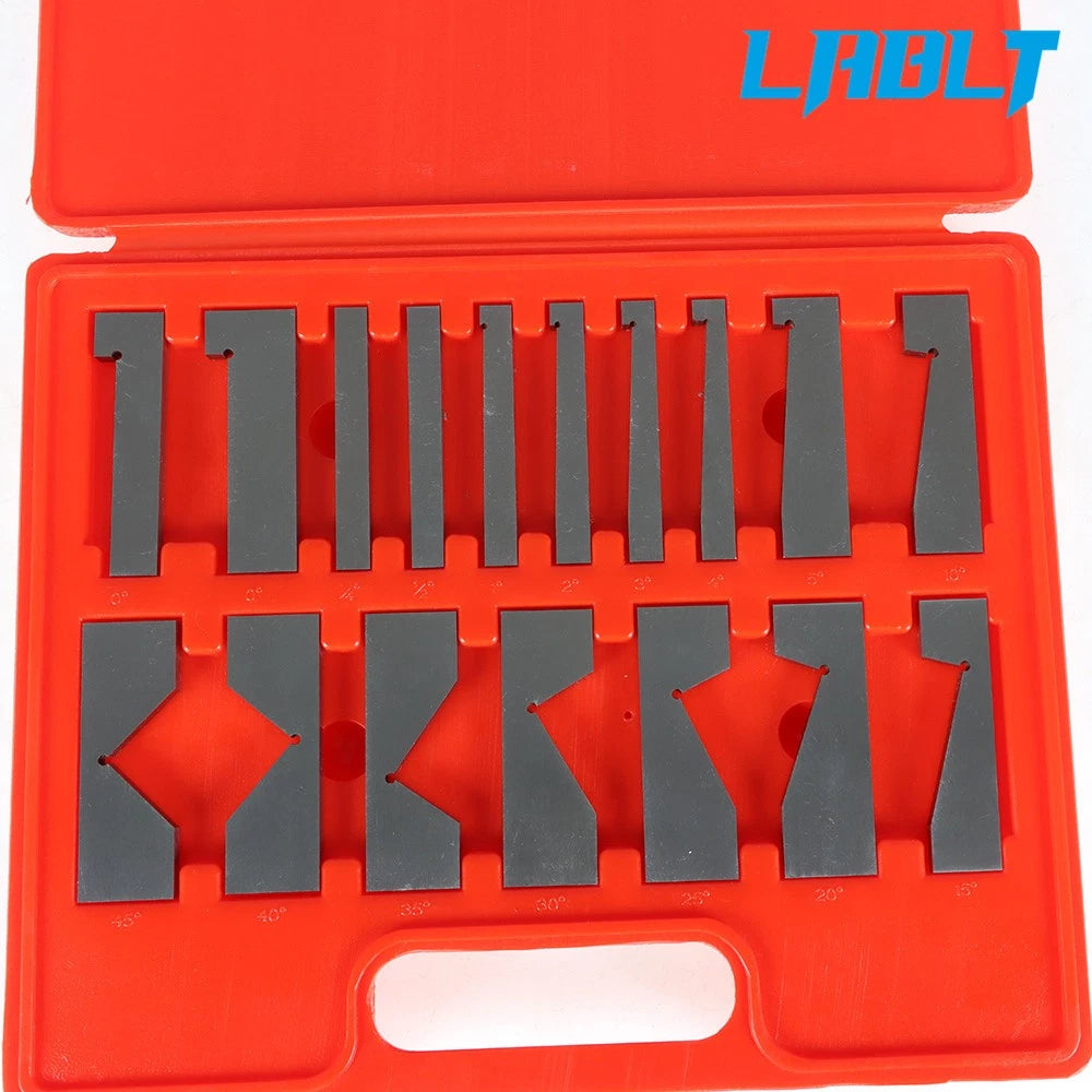 17 Pcs Precision Angle Block Set for Various Applications (1/4 to 45 Degree)