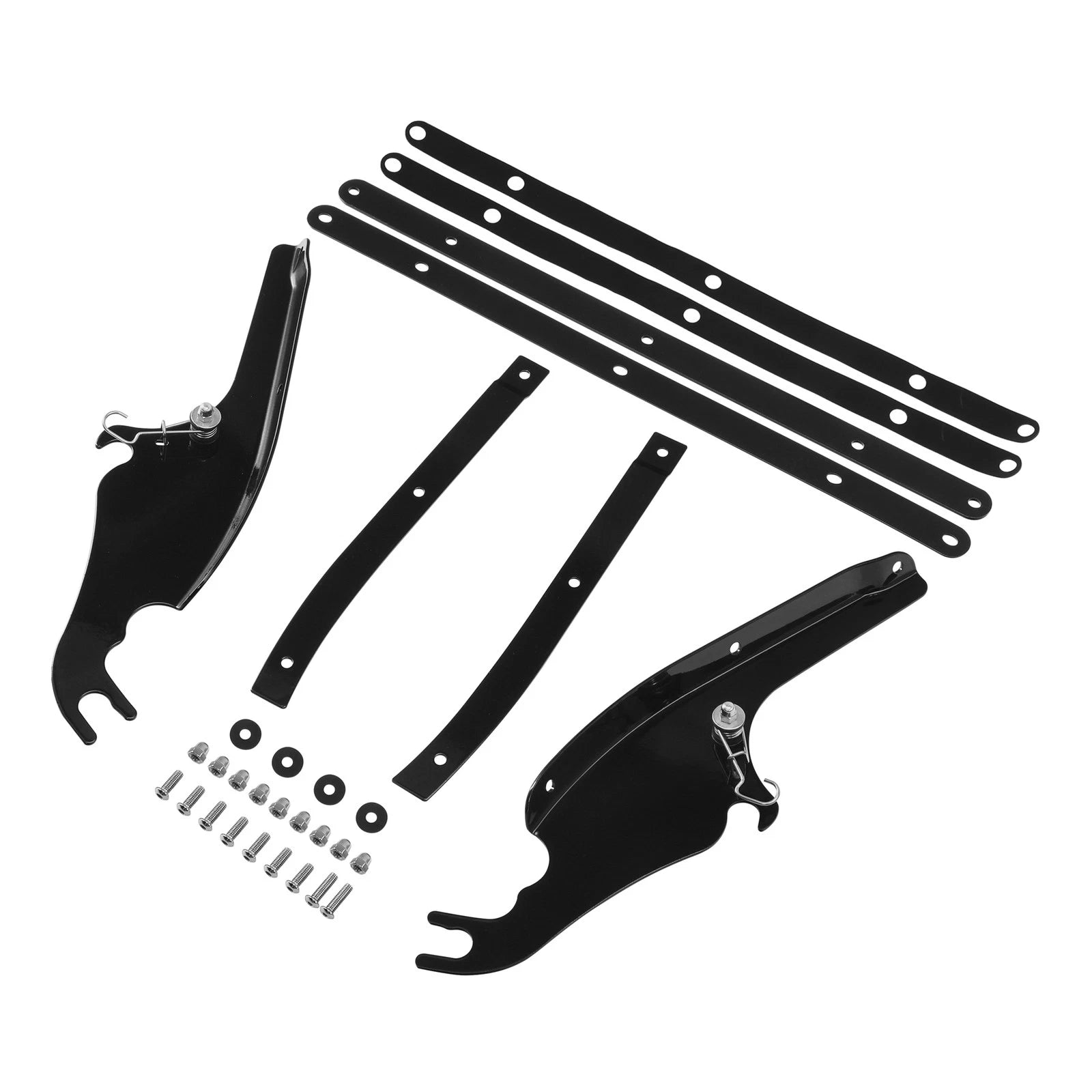 Chrome/Black Windshield Mount Bracket for Harley Heritage Softail (2000–2017)