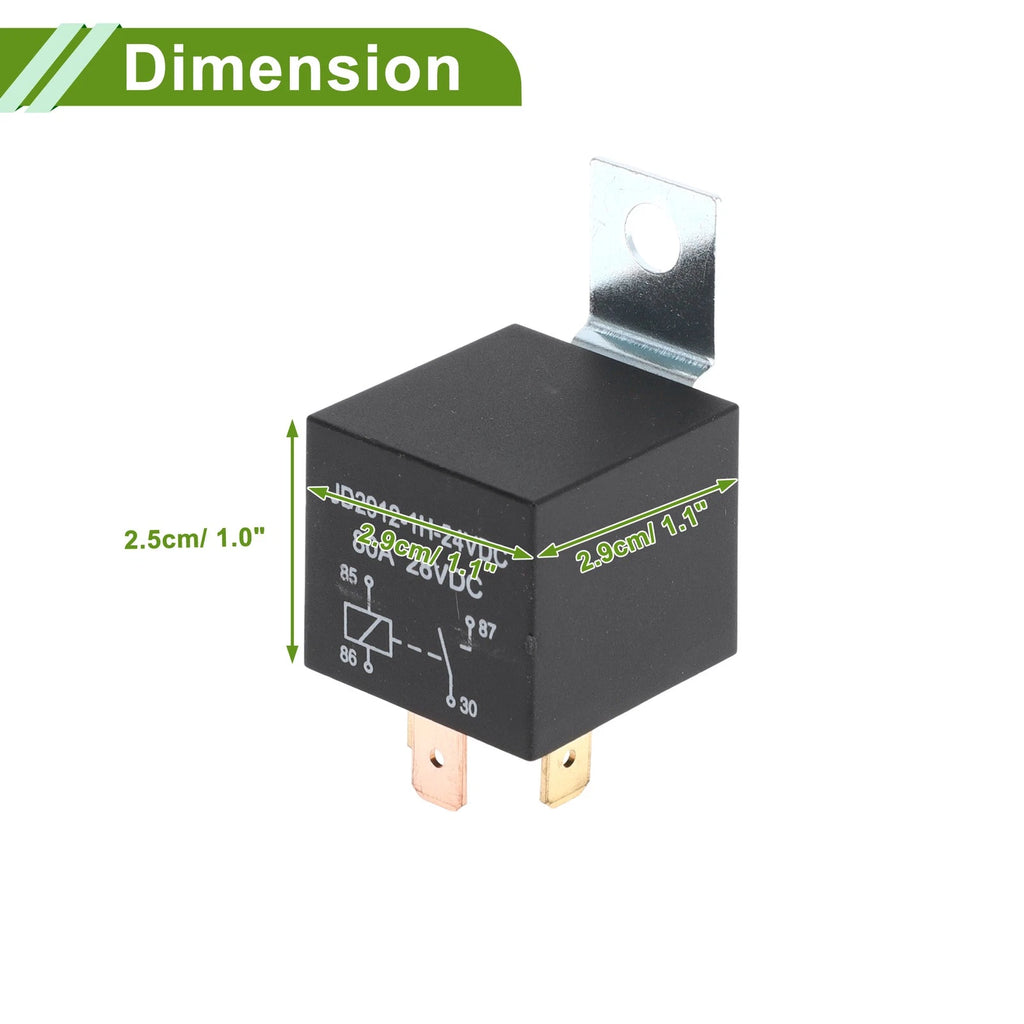 2X 4-Pin 80A Waterproof Auto Relay for 24V Vehicles