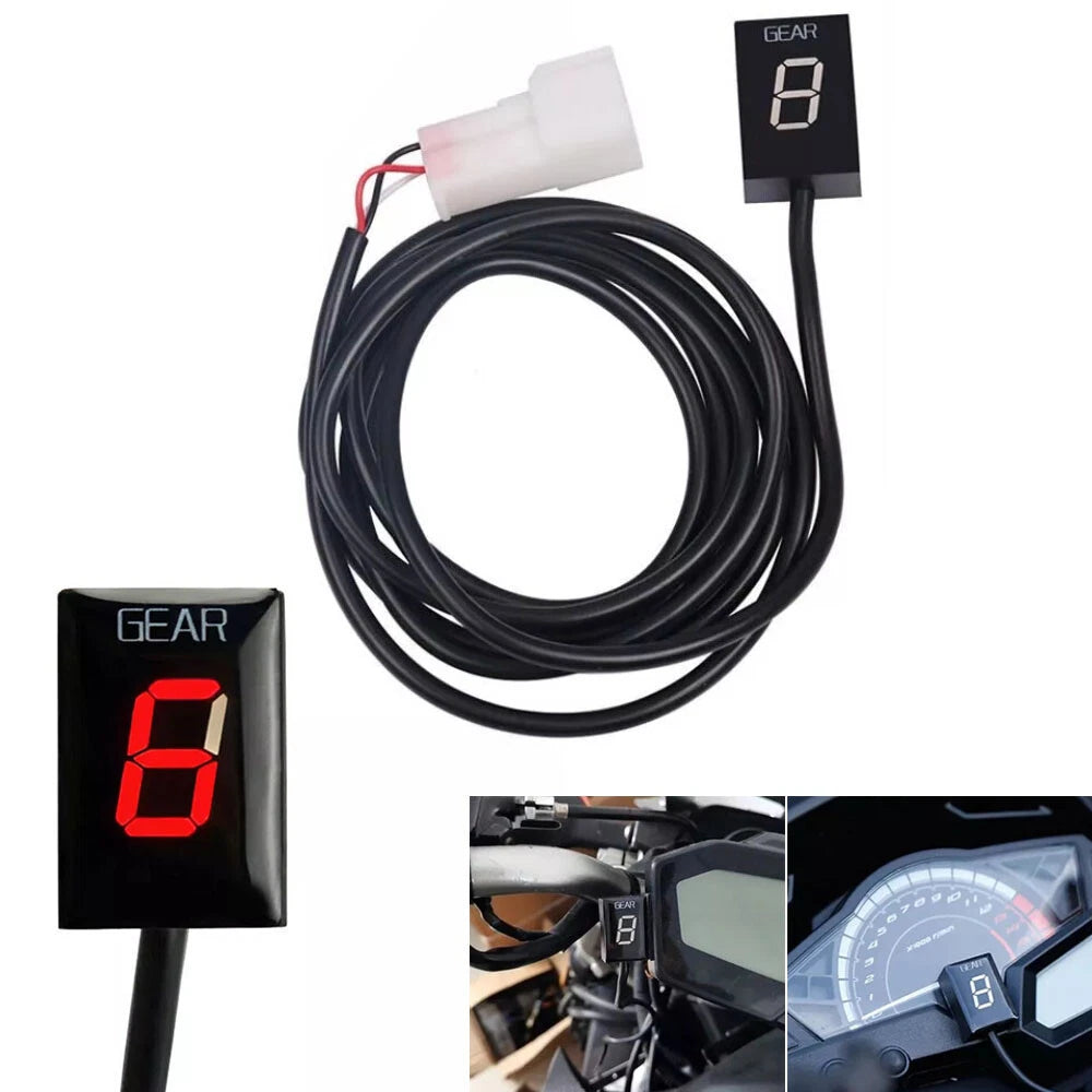 Red LED Speed Gear Display for Kawasaki ZX-6R Z1000 Ninja 300 400 650 (2013–2023)