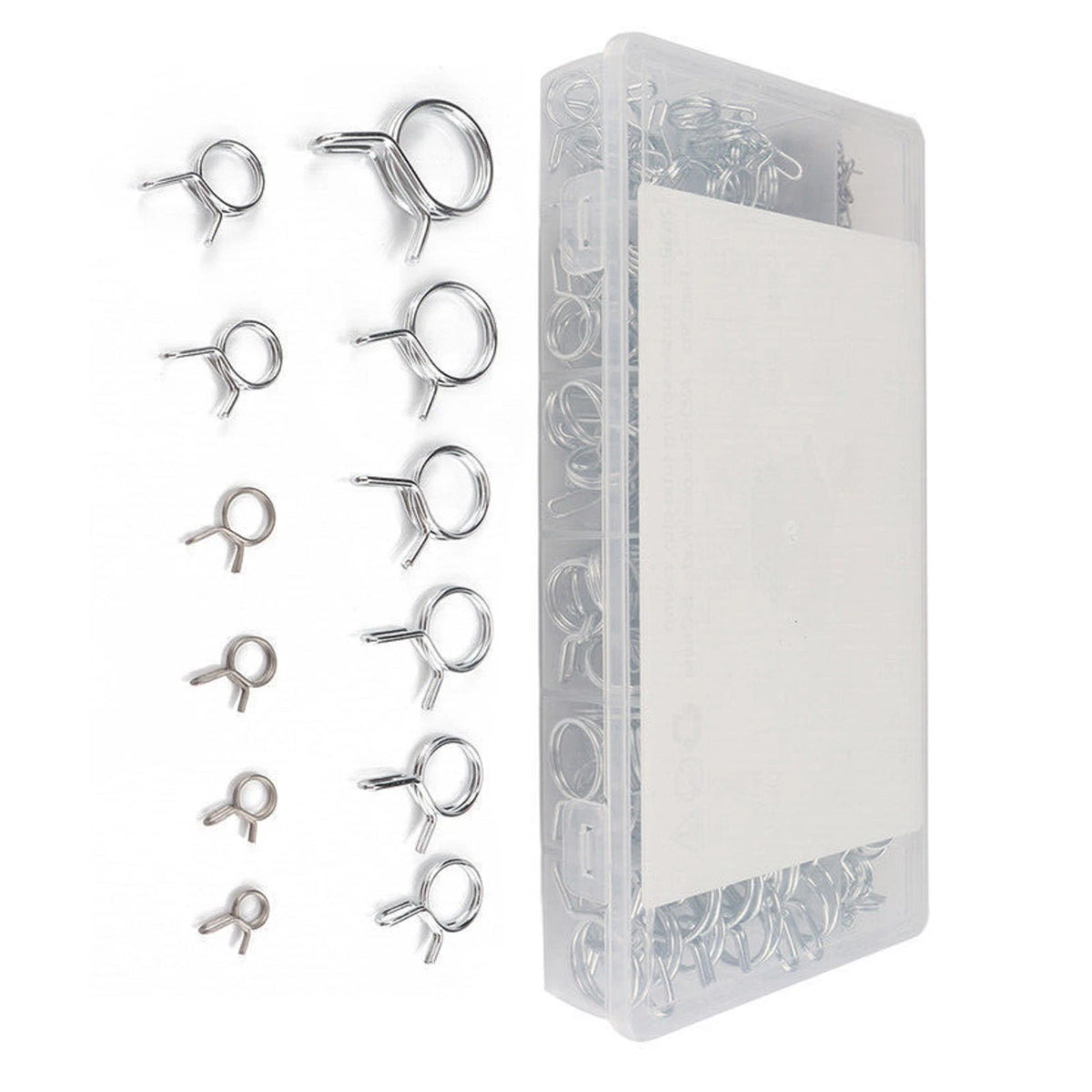 285PCS Stainless Double Wire Fuel Line Hose Tube Clamp Spring Clips