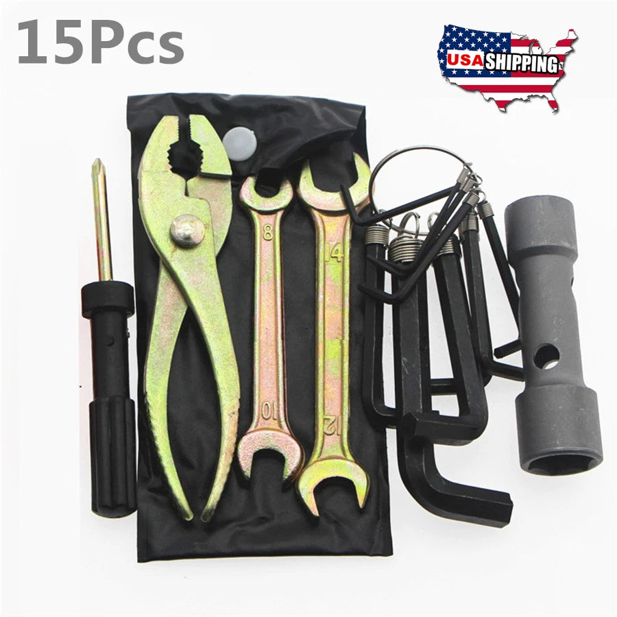 15Pcs Tool Kit Wrench Pliers Spark Plug Socket for Honda (USA)