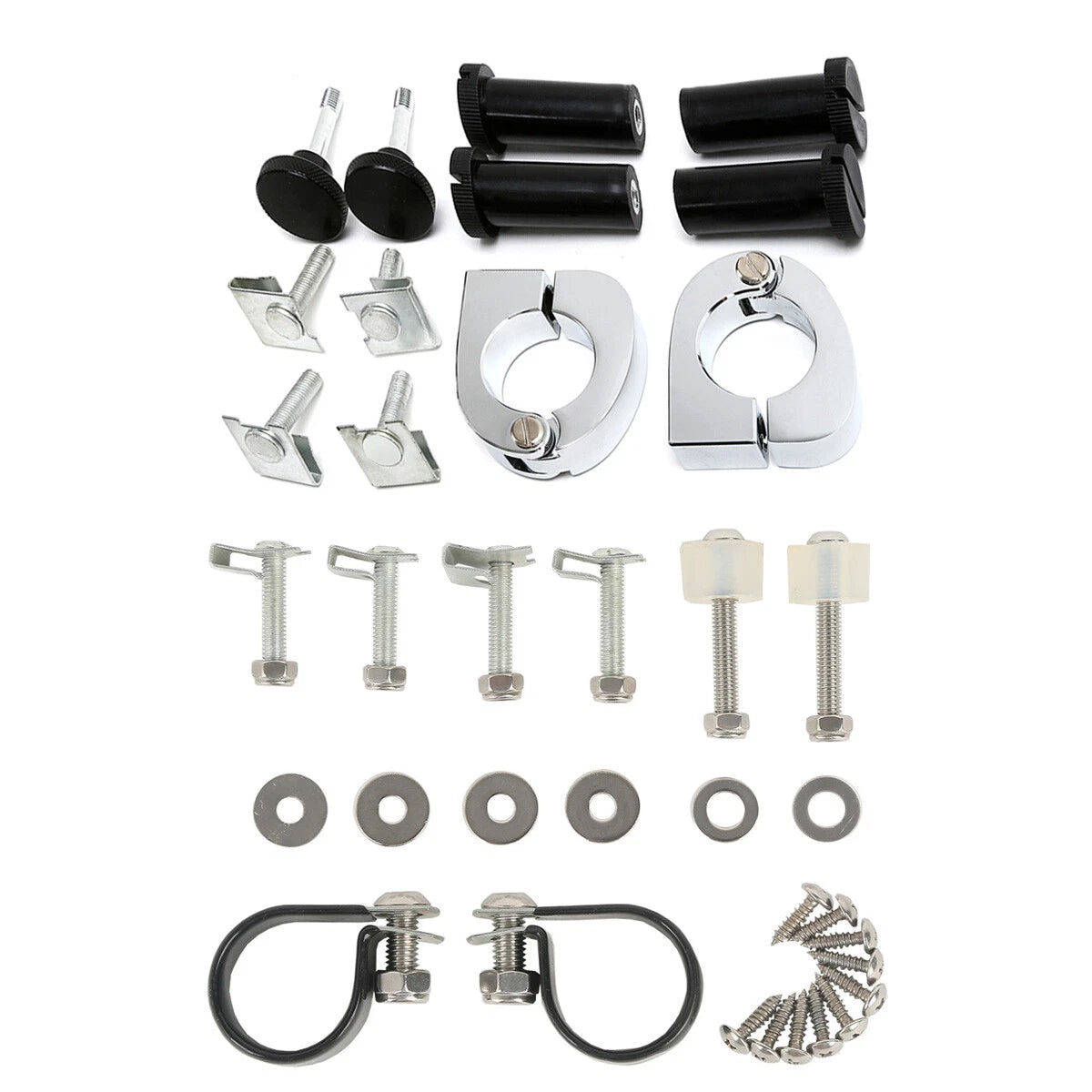 Mounting Hardware Clamps for Harley Road Glide (1983–2013)