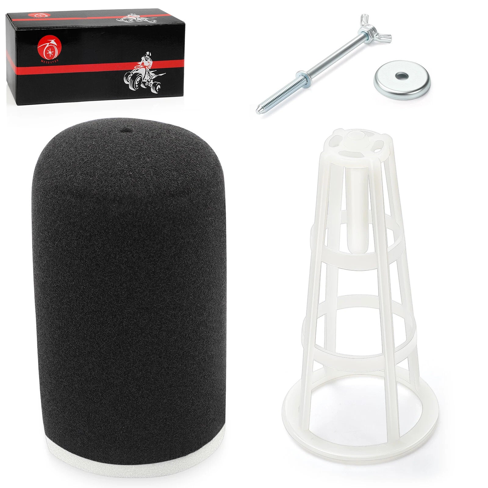 Air Filter Cleaner & Cage Cone with Bolt Kit for Yamaha Raptor 700/700R (2006–2024)