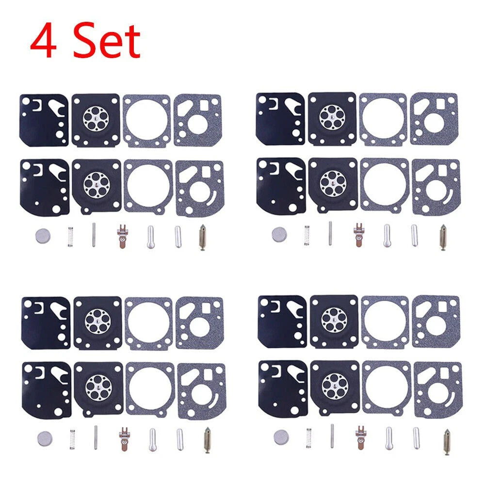 Set of 4 Carburetor Diaphragm Gasket Rebuild Kit for Zama RB-29 Trimmer