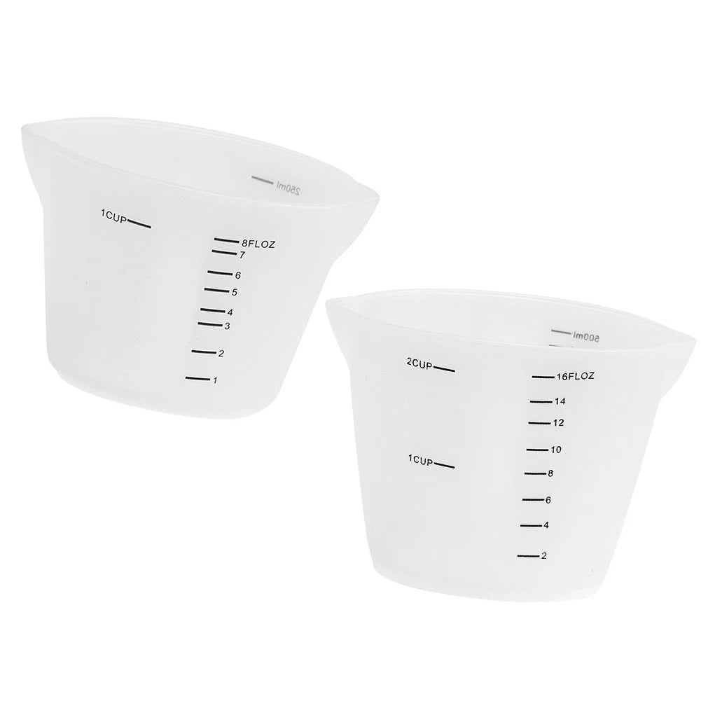Translucent Silicone Measuring Cup Set of 2 (250ml, 500ml)