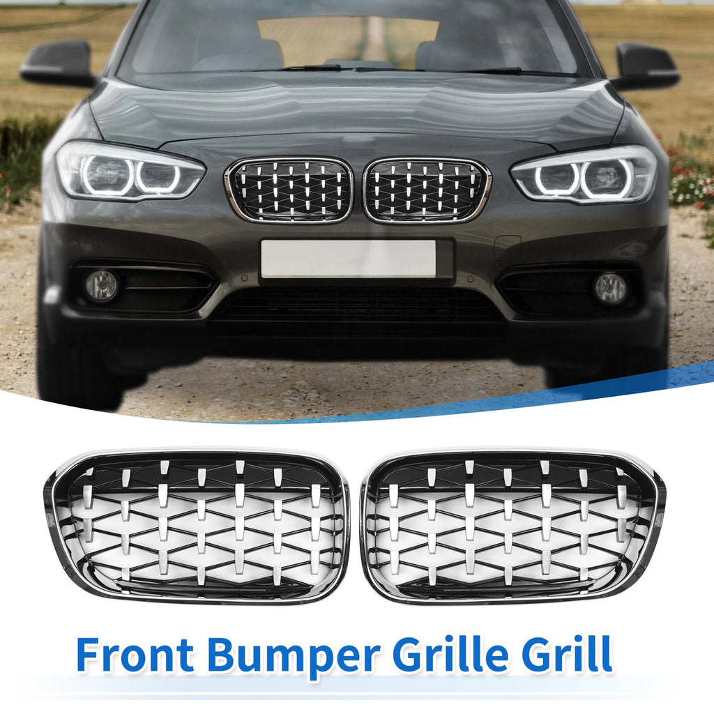 Front Upper Bumper Grille Pair for BMW 1 Series F20 (2015–2018)