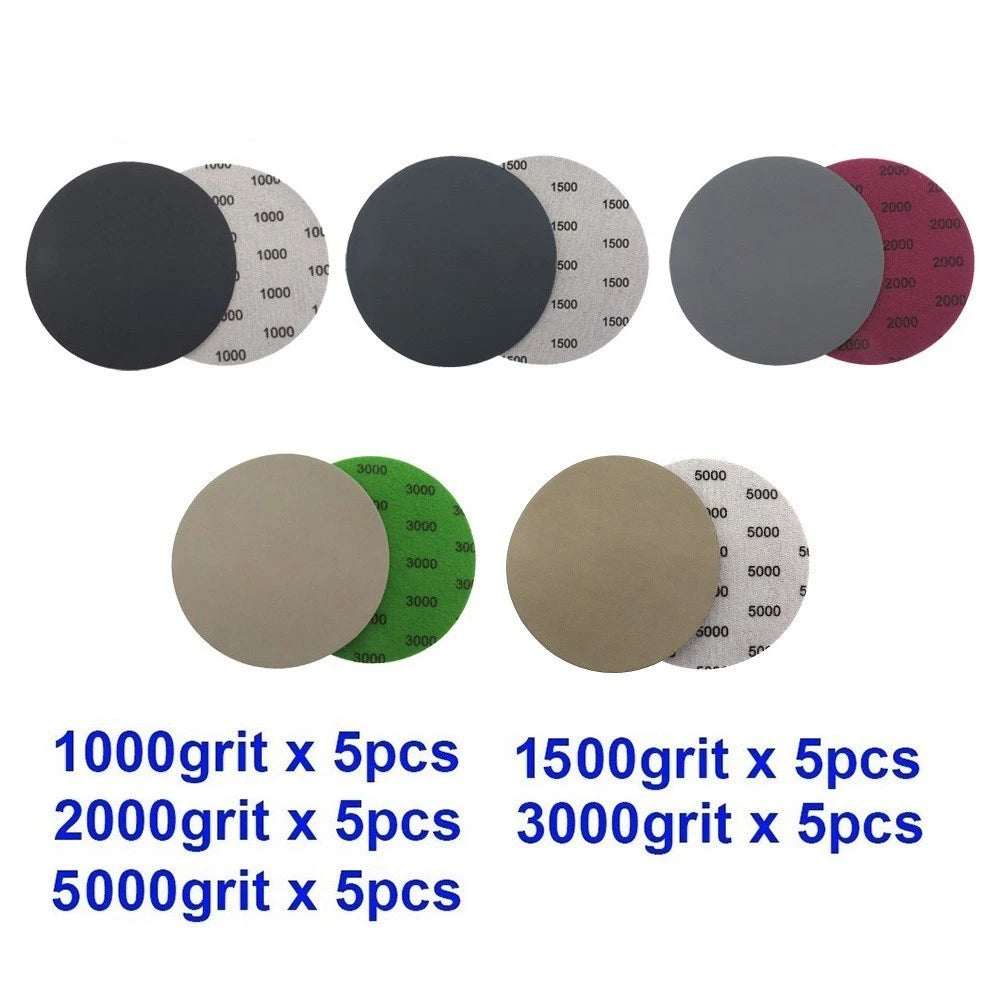 25pcs Hook & Loop Sanding Discs for Universal Use (1000-5000 Grit)