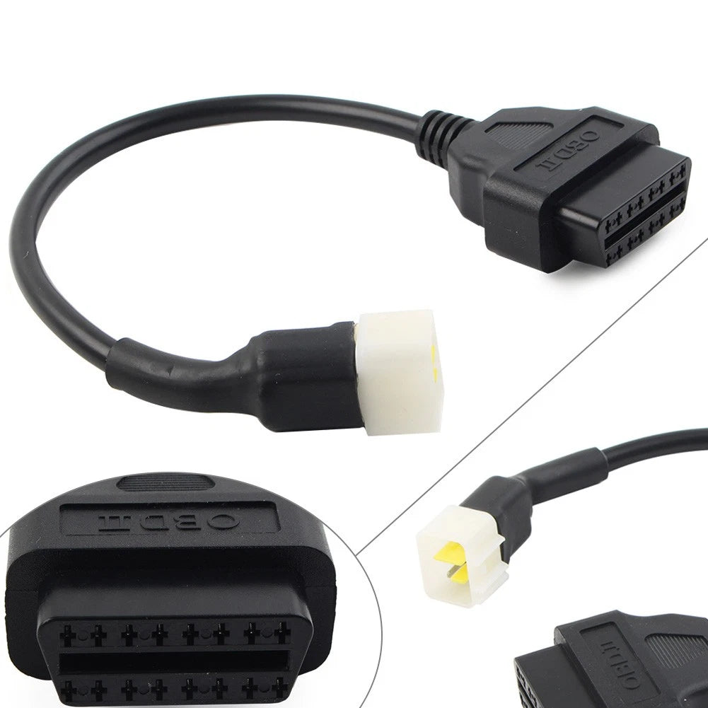 For BENELLI Motorcycle OBD2 Diagnostic Cable Adapter 6 to 16 pin For Delphi