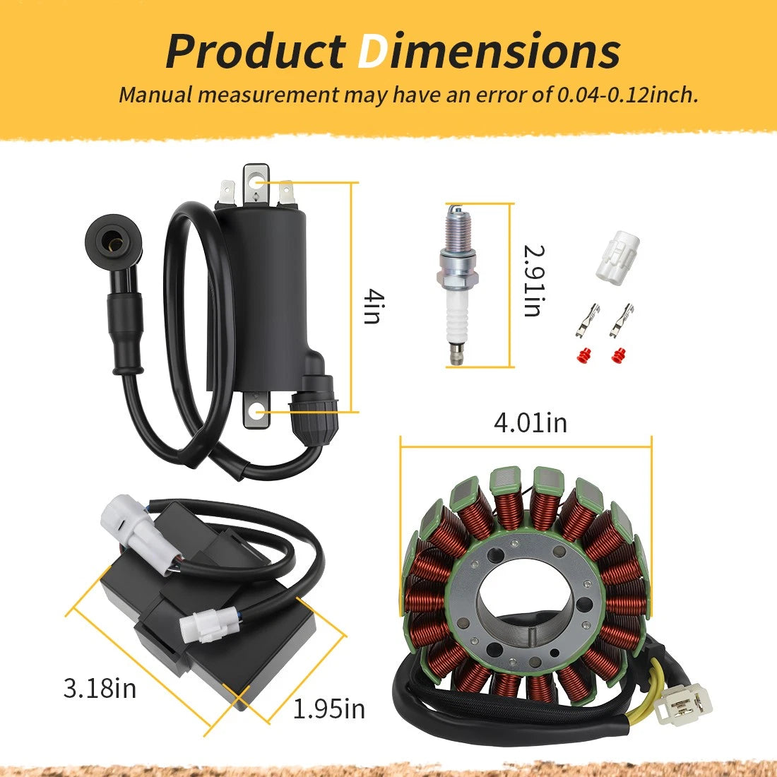 Generator Stator & Ignition Coil w/ CDI for Kawasaki KLF300 Bayou 300 (1988–2004)