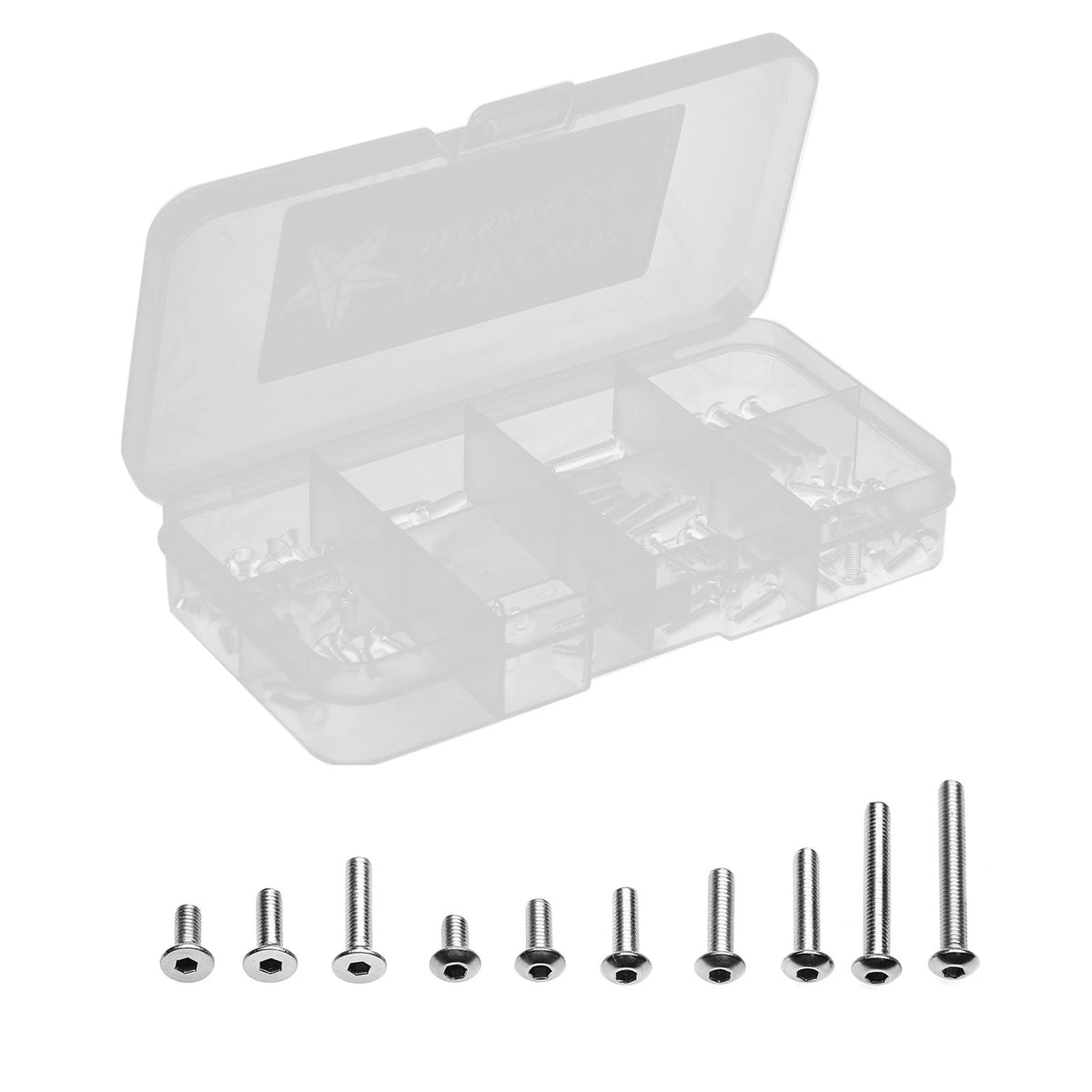 101PCS Stainless Steel Hexagon Socket Head Cap Screw for Tamiya XV-02 (2020–2023)