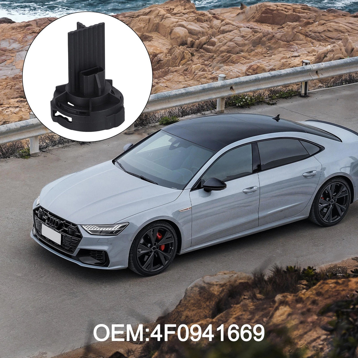 For Jetta 2011 2017 Light Headlamp Socket Adapter Black Plastic OE# 4F0941669