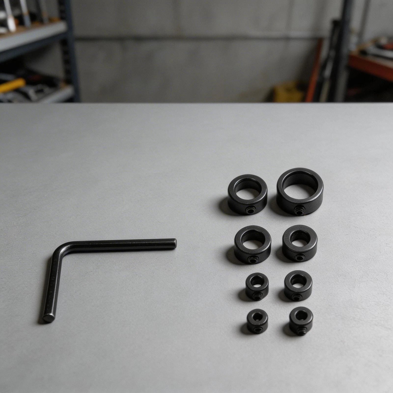 9Pcs Drill Bit Stop Collar for Depth Control with Hex Wrench