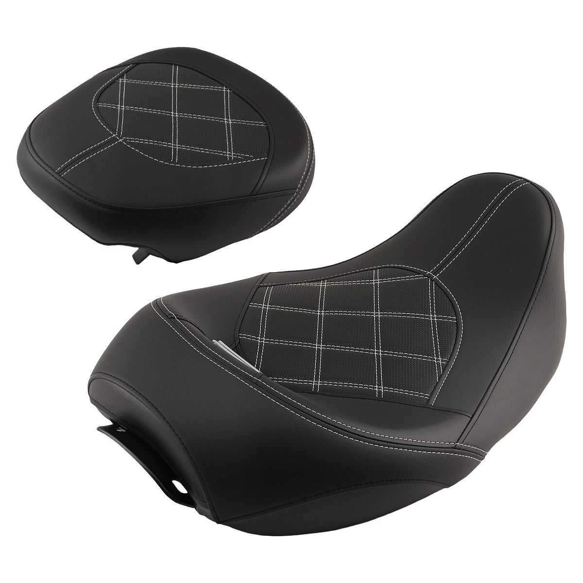 Black PU Leather Seat Set for Harley Touring (2009–2023)