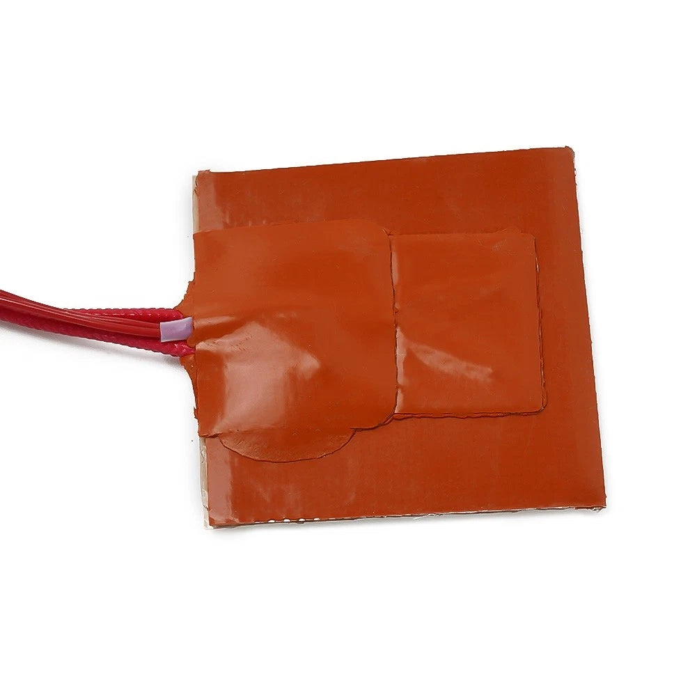 12V 10W Silicone Heater Mat Pad for Printer Heated Bed (50x50mm)