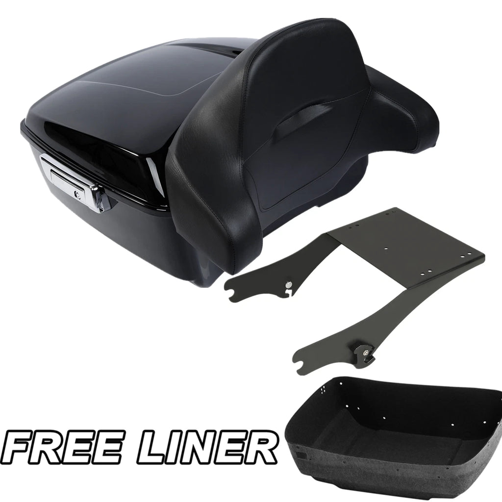 Trunk Mount Backrest Pad for Harley Touring Models (1997–2008) Black