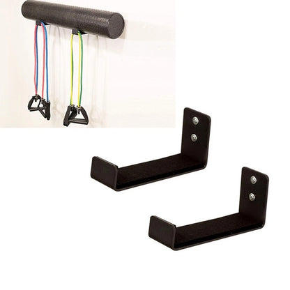 2X Space Saving Aluminum Wall Mounted Yoga Mat Rack with Felt Pads