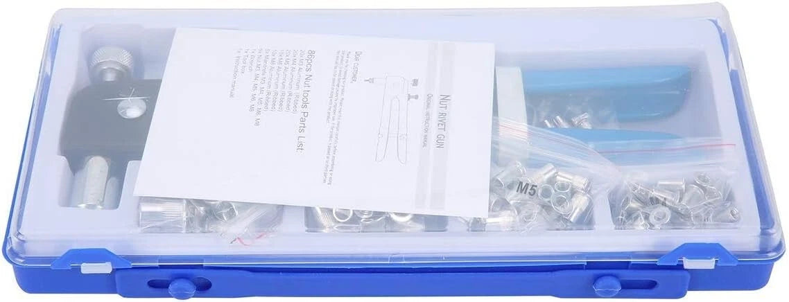 86Pc Rivnut Setter Tool Kit for M3-M8 Rivets