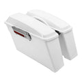 White Hard Saddlebags & Conversion Bracket for Harley Softail Heritage (1986–2017)