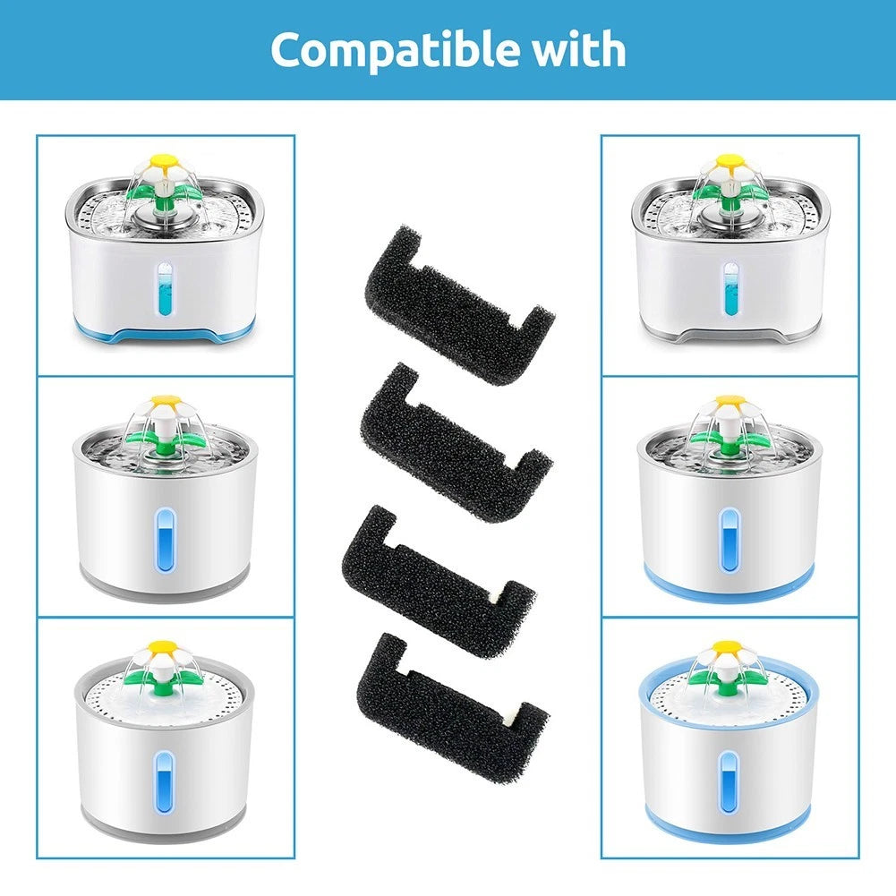 8Pcs Black Sponge Filter Set for