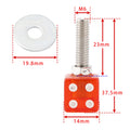 2X Red Dice License Plate Bolts for Motorcycle Bike